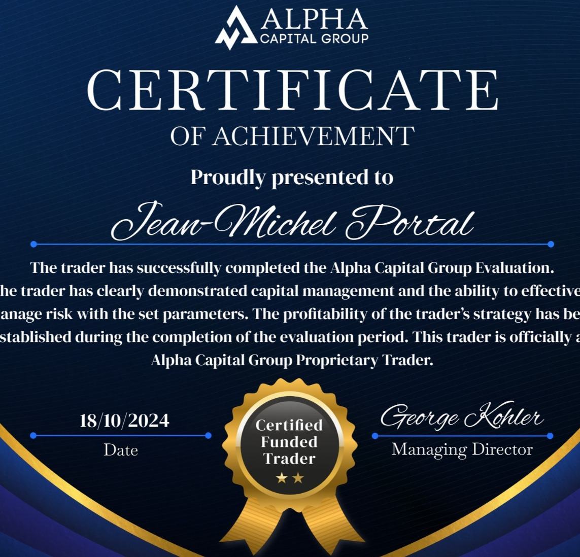 Alpha Capital Group — Certified Funded Trader